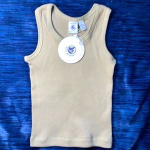 NWT Petit Bateau taupe tank